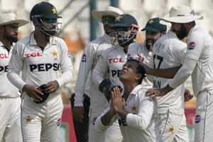 Noman Ali World Record Becomes the oldest player to take 100 wickets in test history pak vs ban