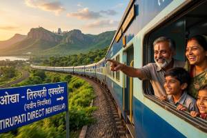 Indian Railways Okha Tirupati Express regular service | Tirupati special train new schedule Marathi | Akola Railway Station news | South Central Railway updates