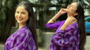 Pooja Birari Purple Dress Look