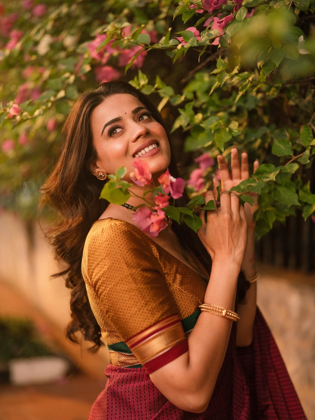 Pratiksha Mungekar Cotton Saree Look