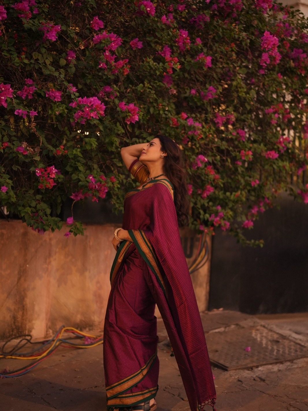 Pratiksha Mungekar Cotton Saree Look