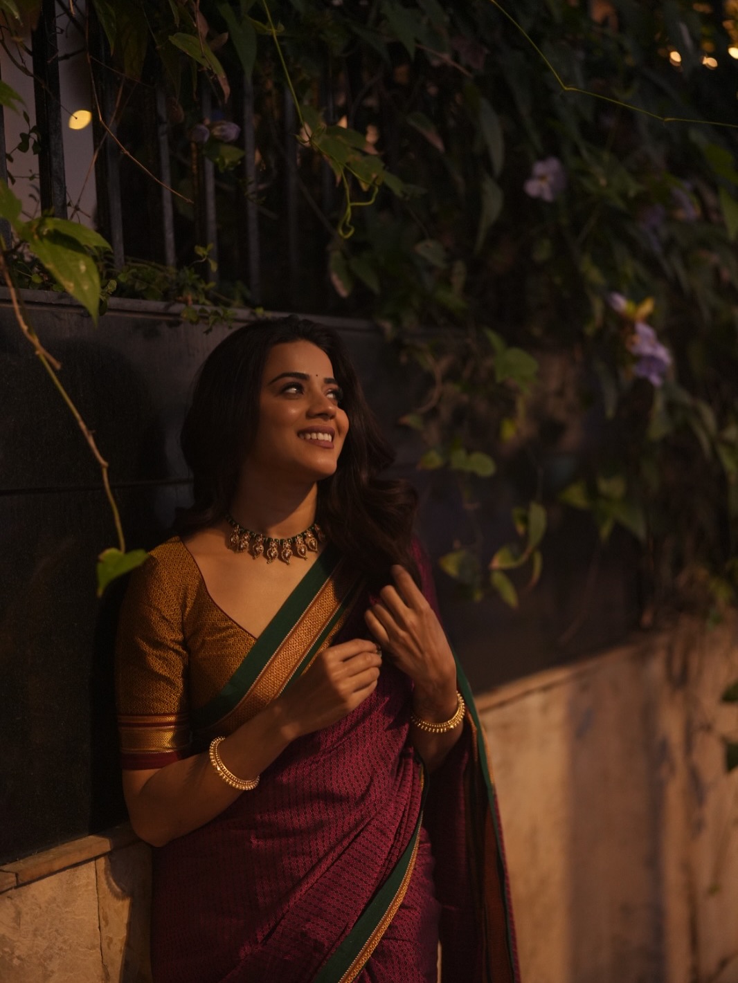 Pratiksha Mungekar Cotton Saree Look