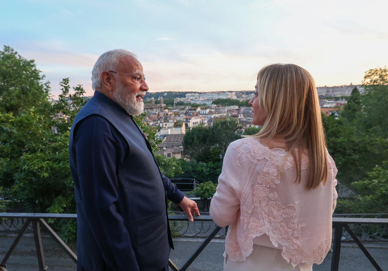 Prime Minister Narendra Modi Giorgia Meloni Italy