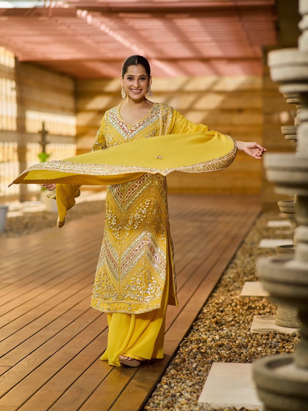 Priya Bapat Yellow Dress Look