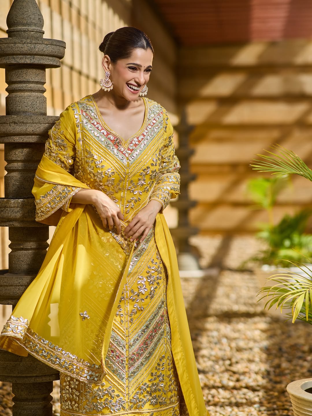 Priya Bapat Yellow Dress Look