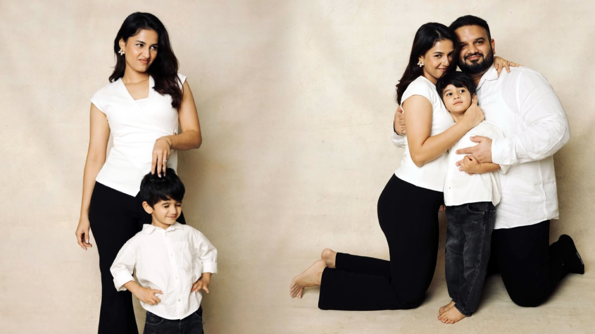 Pruthviraj Mahadik Vaishnvi Mahadik Family Photoshoot