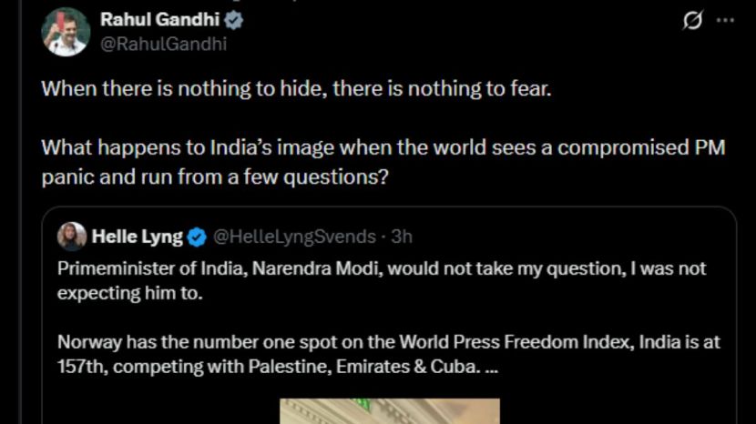 Rahul Gandhi Tweet Photo