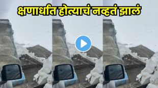 Loaded truck sinking after sudden road collapse on Manali Leh highway viral incident in Himachal Pradesh