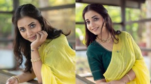 Sayali Sanjeev Yellow Cotton Saree Look