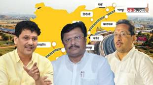 Shaktipeeth Highway Kolhapur protest | Chandradeep Narke vs Rajesh Kshirsagar Shivsena conflict | Maharashtra Shaktipeeth Expressway map change Kolhapur | Farmers opposition to Shaktipeeth Highway Karveer Bhudargad