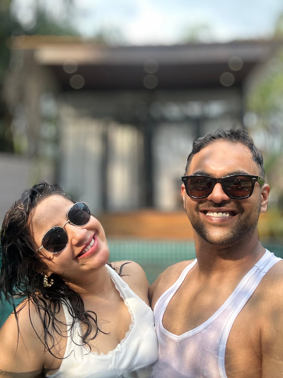 Shubhankar Ekbote Amruta Bane Swimming Pool Photoshoot