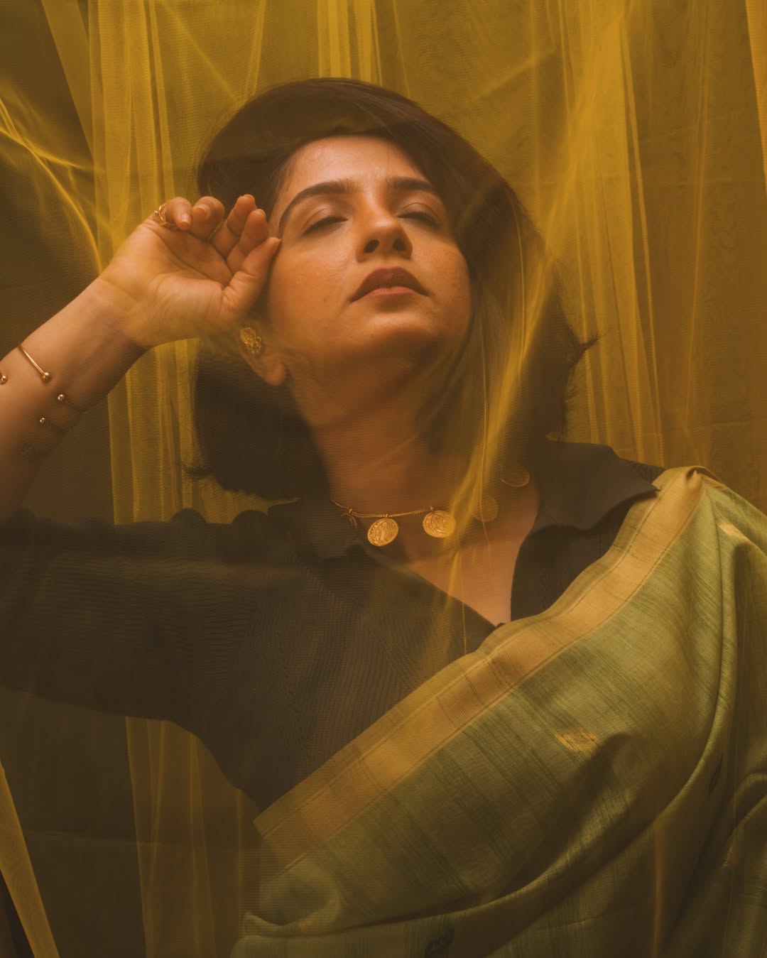 Snehlata Vasaikar Green Saree Look