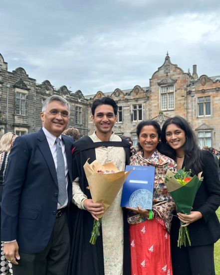 Supriya Sule son Vijay Sule graduation family photos