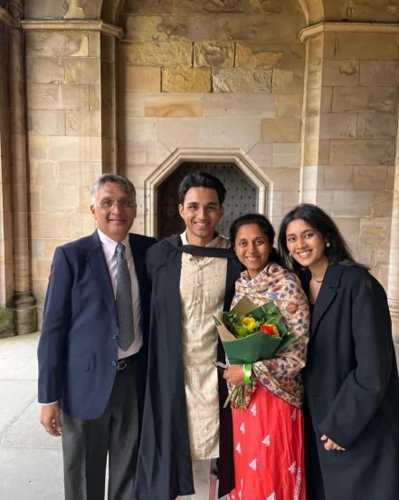 Supriya Sule son Vijay Sule graduation family photos