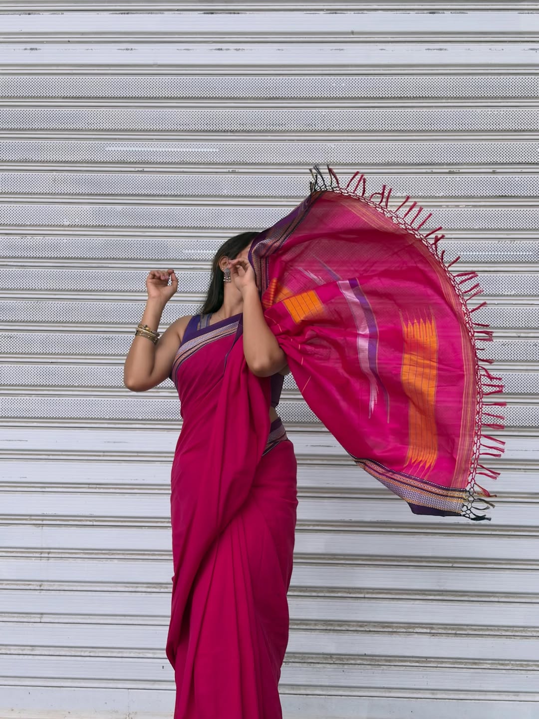 Titeekshaa Tawde Pink Saree Look