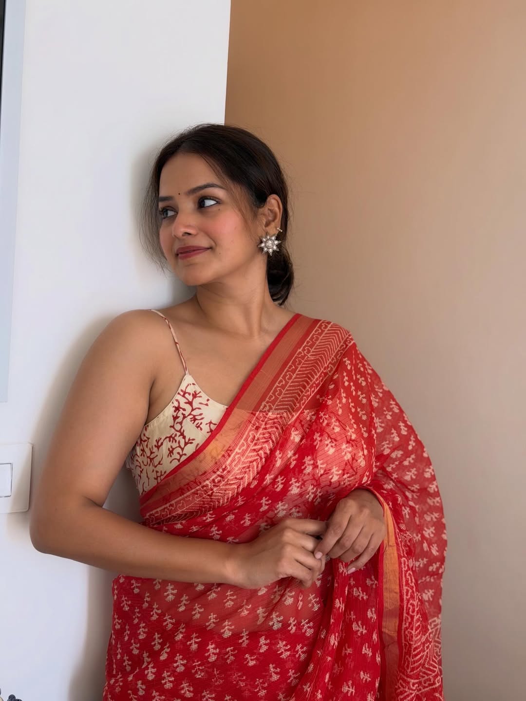 Titeekshaa Tawde Pink Saree Look