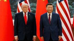 Donald Trump and Xi Jinping shake hands Beijing 2026 | ट्रम्प जिनपिंग बीजिंग भेट मे २०२६ | Strait of Hormuz energy security talks | US-China trade and Iran war summit