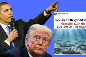 Donald Trump Iran navy destroyed claim | डोनाल्ड ट्रम्प इराण नौदल हवाई दल | Trump Truth Social post CNN NYT | Iran mock Trump ocean sea geography 2026