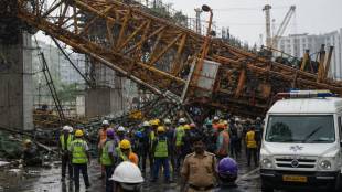 Dahisar Bhayandar Link Road accident site | Crane collapse at L&T construction project | Two workers killed in Bhayandar West | Mumbai infrastructure project safety mishap