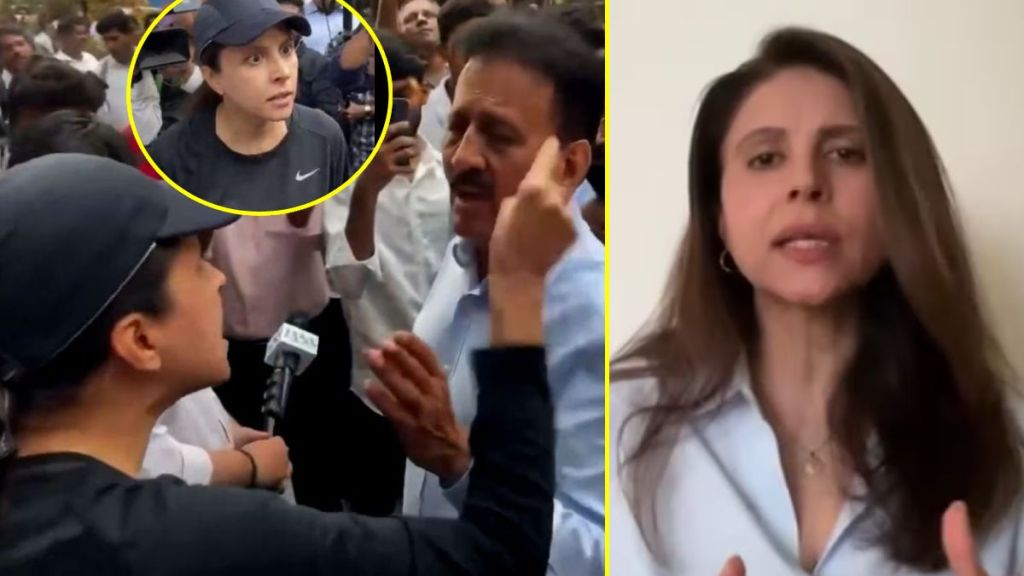 Girish Mahajan Worli Protest viral video woman | भाजपा मोर्चा गिरीश महाजन महिला व्हिडिओ | Woman reaction on BJP Worli protest traffic jam | वरळी भाजप मोर्चा महिला प्रतिक्रिया Girish Mahajan Worli Protest viral video woman | भाजपा मोर्चा गिरीश महाजन महिला व्हिडिओ | Woman reaction on BJP Worli protest traffic jam | वरळी भाजप मोर्चा महिला प्रतिक्रिया