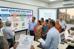 Housing Society New Rules Maharashtra updates for apartments | Cooperative Societies Act Updates on redevelopment loans | महाराष्ट्रातील सहकारी गृहनिर्माण संस्थांचे नवीन नियम २०२६ | गृहनिर्माण संस्था पुनर्विकास आणि देखभाल शुल्क नवीन सरकारी जीआर