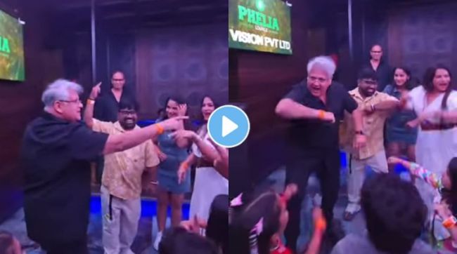 Mahesh Kothare danced on Chiki Chiki Booboom Boom