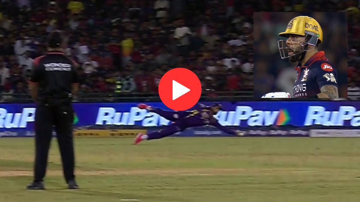 RCB vs KKR IPL 2026: IPL इतिहासातील सर्वोत्तम कॅच! टिम डेव्हिडला विश्वासच बसेना; तर विराट म्हणाला Woww; पाहा VIDEO