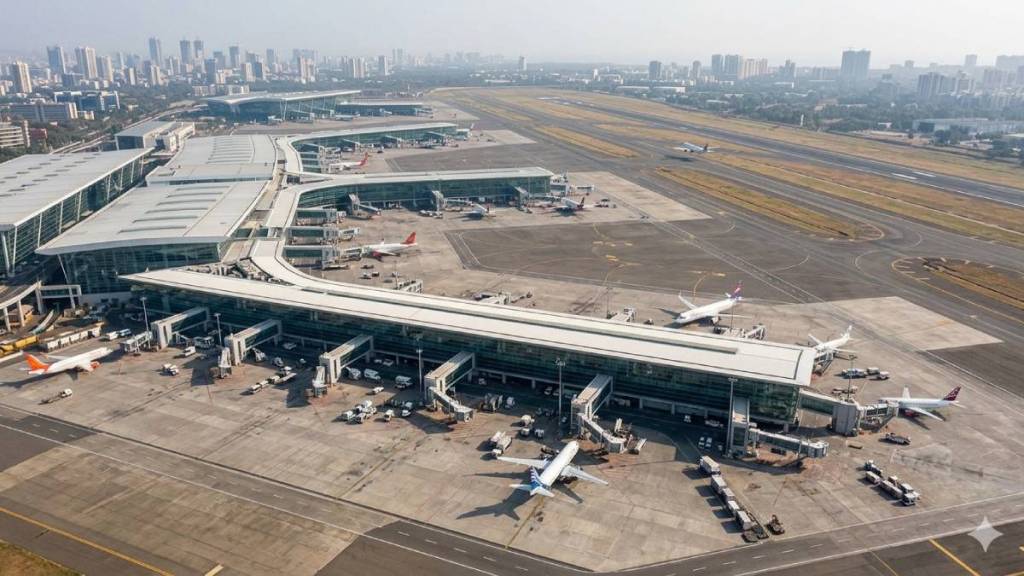 Mumbai Airport flight operations | Air India and IndiGo aircraft on runway | International flight cancellation impact | Mumbai aviation industry news 2026 Mumbai Airport flight operations | Air India and IndiGo aircraft on runway | International flight cancellation impact | Mumbai aviation industry news 2026