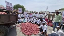 कांद्याच्या दरासाठी शरद पवार गटाचे अहिल्यानगरमध्ये रास्तारोक