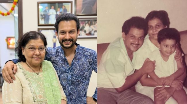 Adinath Kothare with his mother Neelima Kothare unseen old photos.