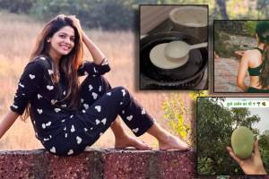pooja sawant went to kokan shares glimpses of Amrai mango trees morning village routine