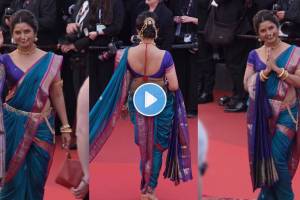 prajakta mali cannes 2026 red carpet look nauwari saree traditional nath royal walk