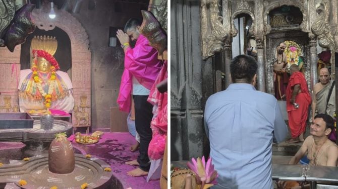रोहित पवारांनी घेतलं अंबाबाई आणि ज्योतिबाचं दर्शन