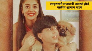 Shah Rukh Khan with his pet dog emotional bond