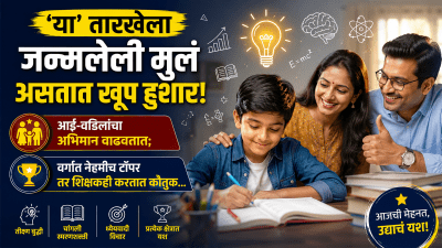 ‘या’ तारखेला जन्मलेली मुलं असतात खूप हुशार! आई-वडिलांचा अभिमान वाढवतात; वर्गात नेहमीच टॉपर