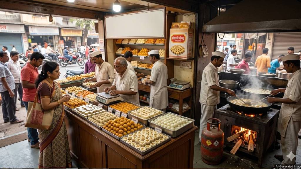 Indian sweets price hike Pune | LPG shortage impact on food industry | Indraneel Chitale on sweet prices | Kaka Halwai Pune inflation news Indian sweets price hike Pune | LPG shortage impact on food industry | Indraneel Chitale on sweet prices | Kaka Halwai Pune inflation news