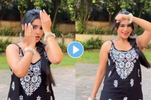 Bigg Boss Marathi 6 winner Tanvi Kolte dancing on Sanju Rathod's trending Marathi song Lal Lal Color Chi Bangdi