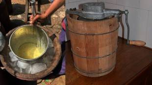 Traditional homemade ice cream making process in Mumbai chawl | Old style ice cream pot and summer celebrations in Maharashtra | Mohan Gadre Vasturang Marathi article memories | Cultural heritage of Mumbai chawl life ice cream party