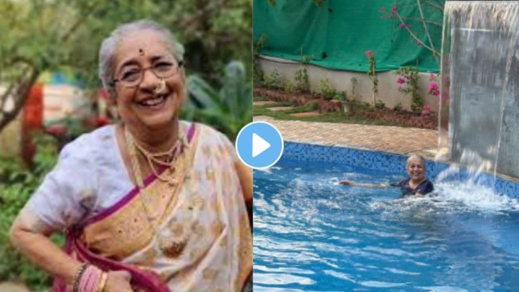 Senior Marathi Actress Ujjwala Jog Swimming Video Senior Marathi Actress Ujjwala Jog Swimming Video