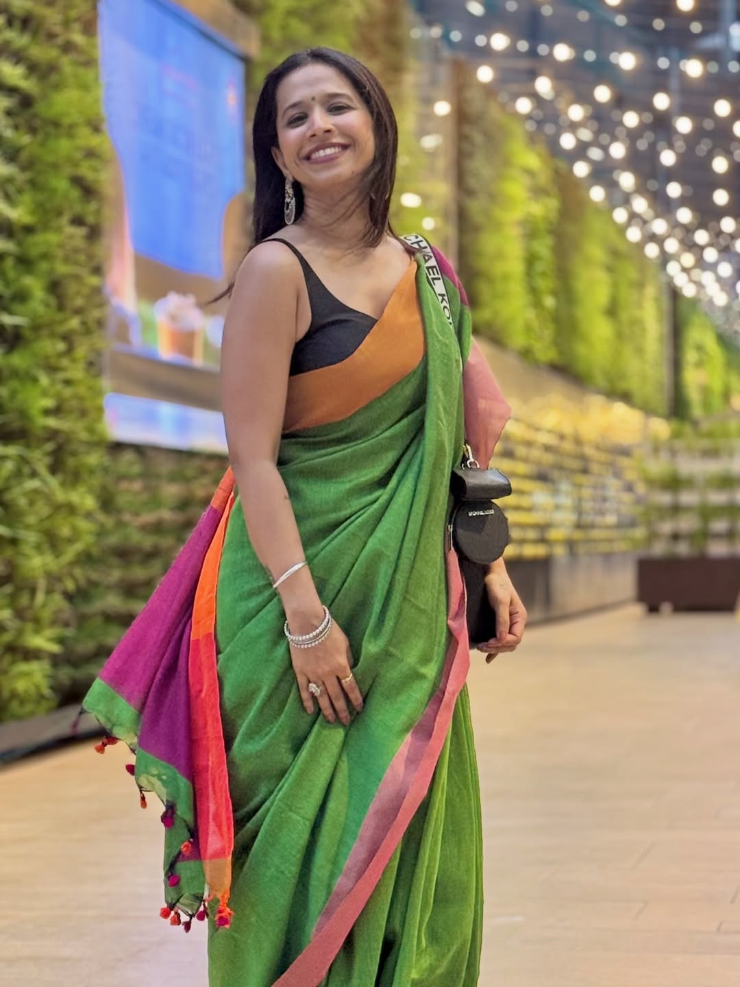 Shreya Bugade yellow saree photos