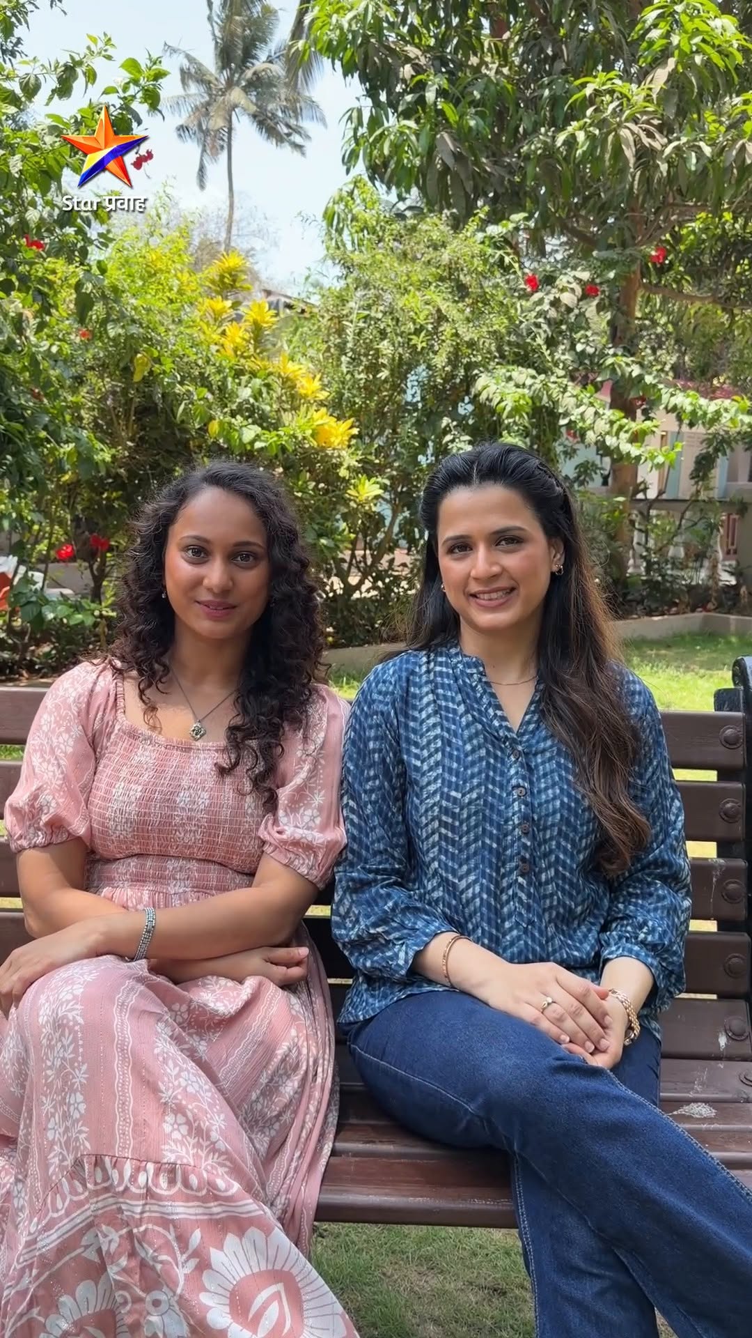 Prajakta Gaikwad and Gauri Ingawale posing together at the beach