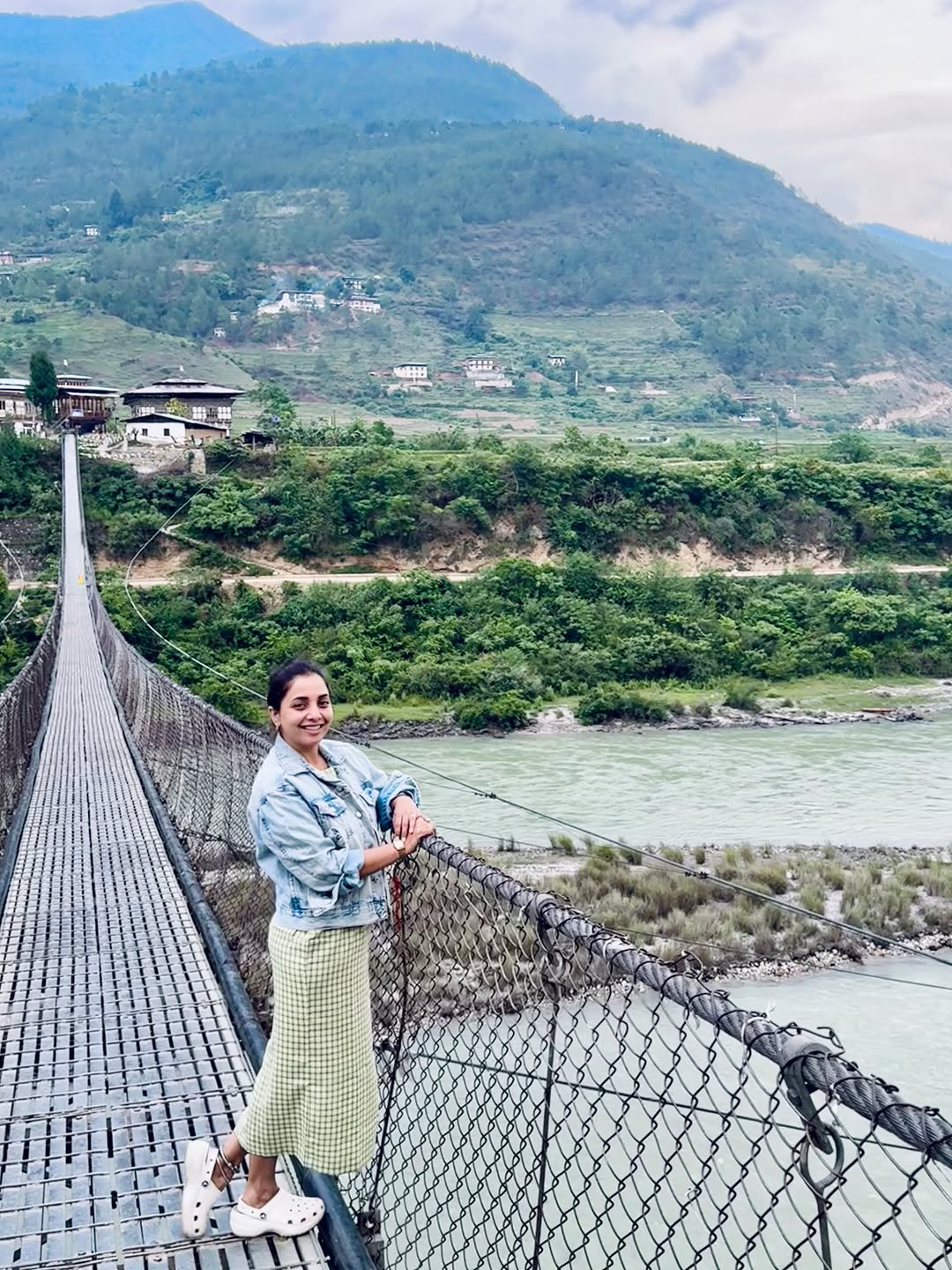 Sayali Sanjeev Bhutan longest bridge photos
