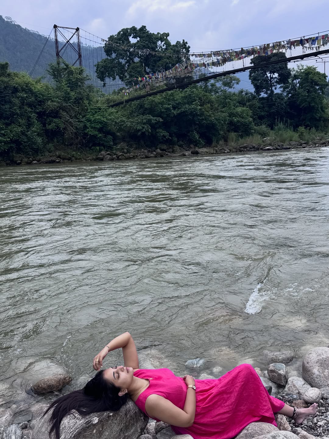Sayali Sanjeev Bhutan longest bridge photos