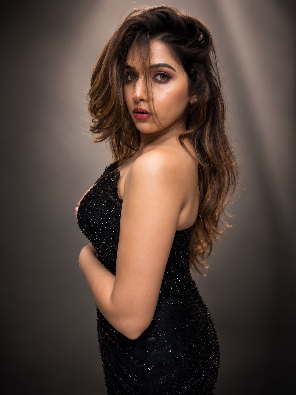 Jahnavi Killekar black gown photo