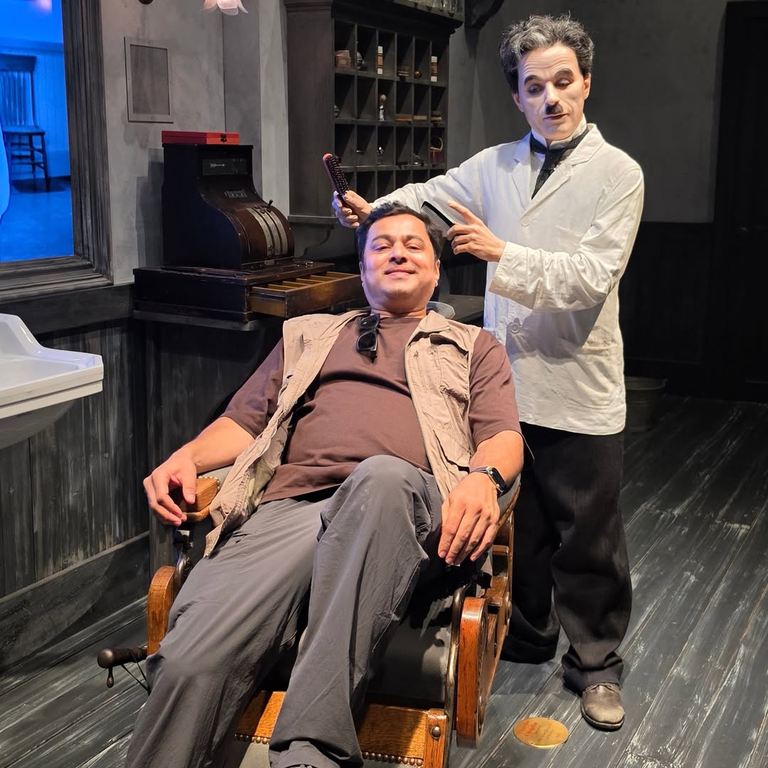 Subodh Bhave visit to Chaplin World vacation photos