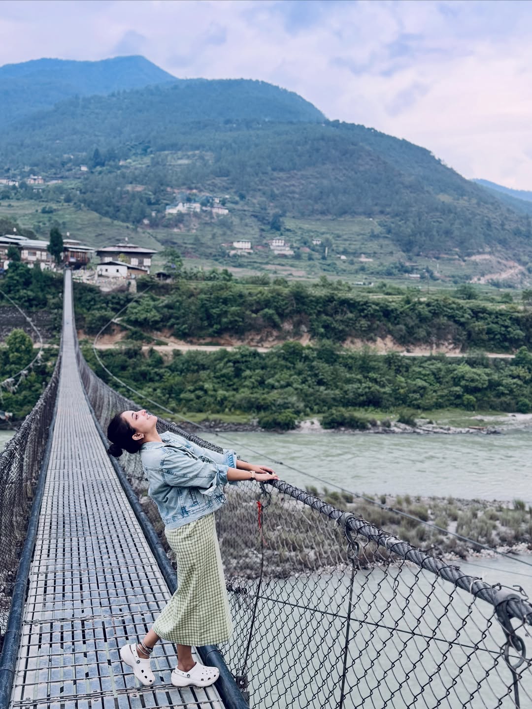 Sayali Sanjeev Bhutan longest bridge photos