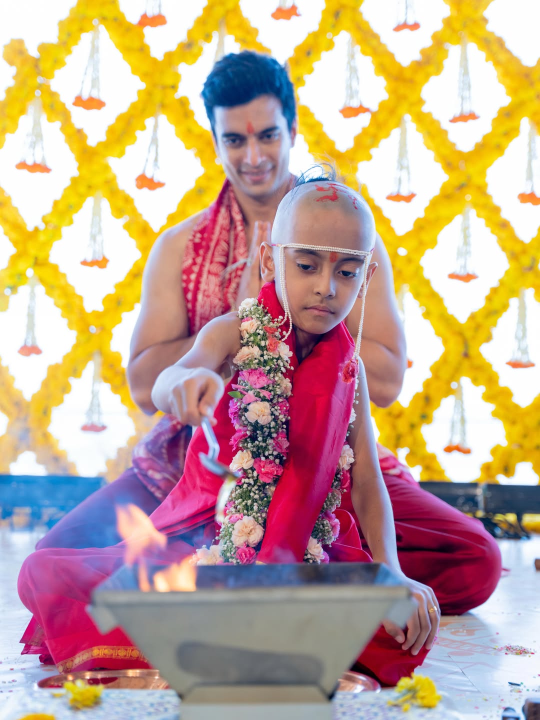 Gashmeer Mahajani son munj ceremony photos