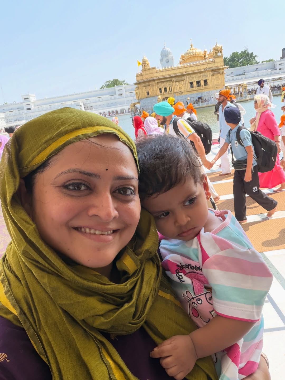 Monika Dabade Amritsar visit with daughter