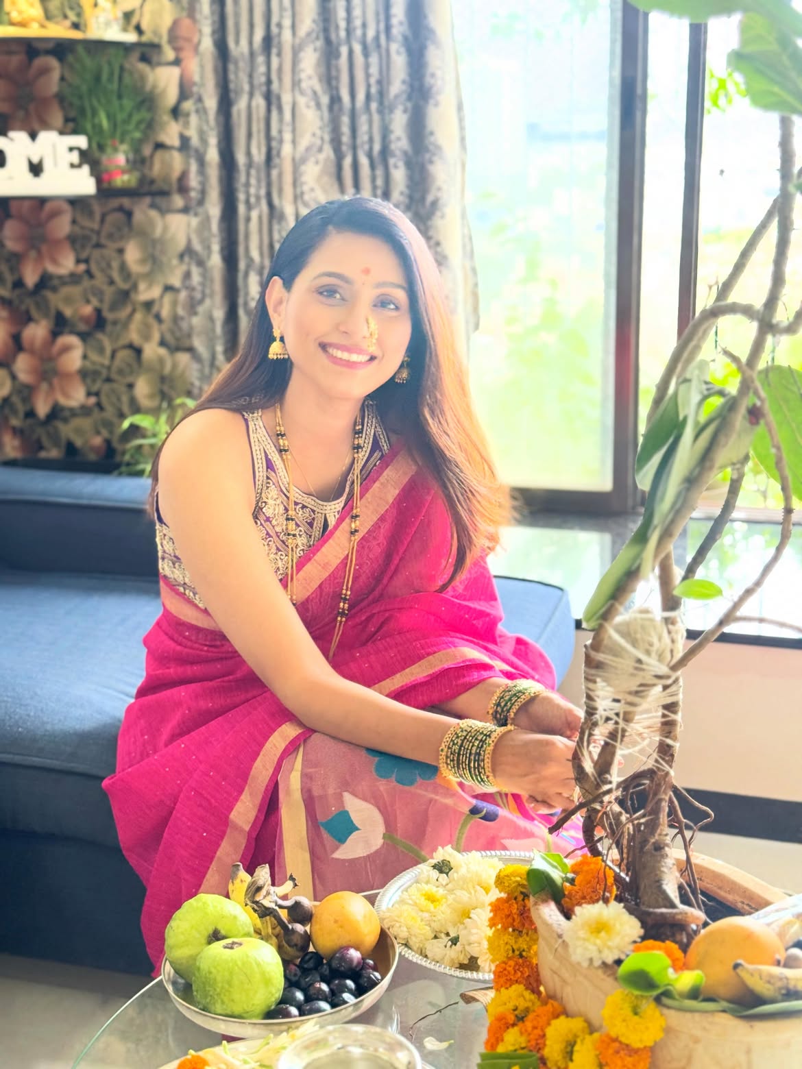 Reshma Shinde Vat Purnima look