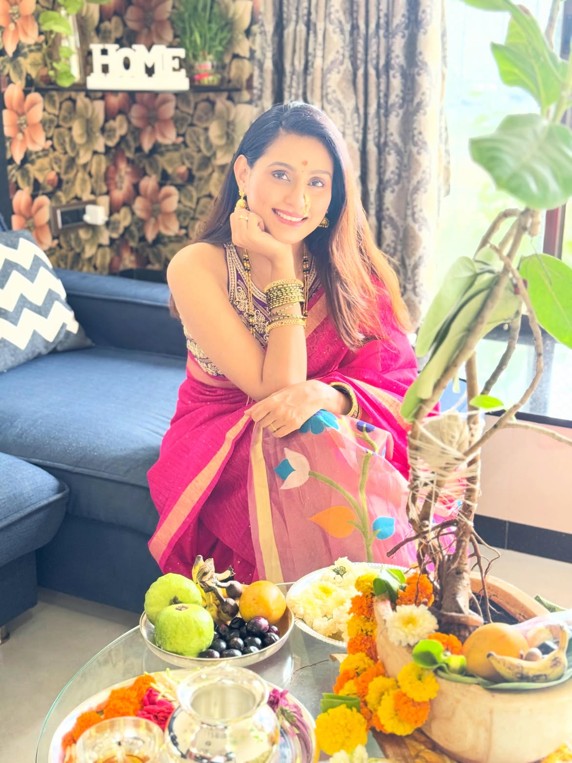 Reshma Shinde Vat Purnima look